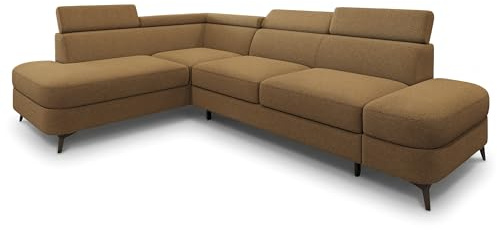 Masseno Ecksofa AVISE Q L-S mit Schlaffunktion L-Form, Klassisch Sofa mit Bettkasten, Wohnzimmersofa, Couch, Soffa, Bettsofa, Couchgarnitur - Orange, Quelle 17