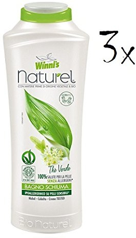 3 X Winni S Naturel Tè Verde Tè 500 ML Bagnoschiuma Shower Foam Bath Bade visualizzazione