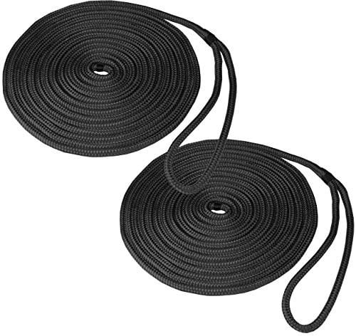 Savage Island 2 x 12mm Docking Boat Yacht Braided Lines Mooring Sailing Rope - Spliced Loop At One End