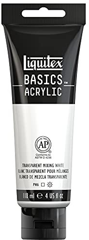Liquitex Acrylique Basics Tube, Blanc Transparent Pour Melange, 118ml