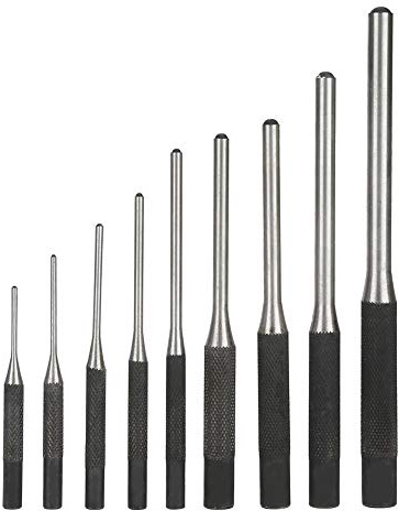 Akozon Centre Punch Markierung Loch Werkzeug 9PCS Stahl Rolle Pin Punch Set Mechanik Professional Tool Kit
