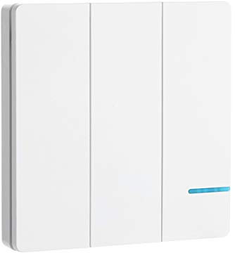 Mengshen Interruptor De Luz Inalámbrico, Interruptor De 3 Vías (Solo Panel De Interruptores, Receptor No Incluido)