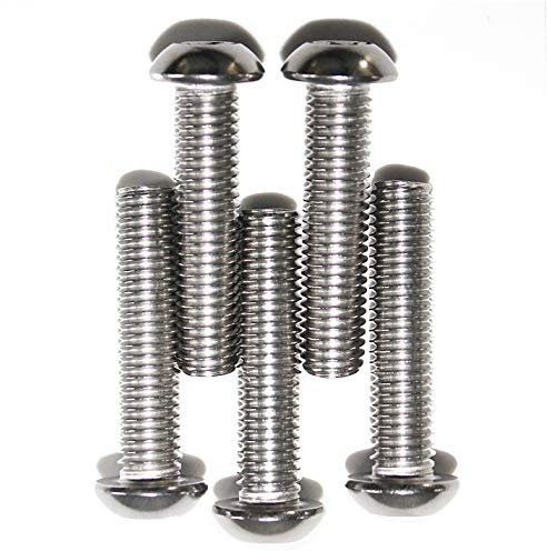 Lot de 25 vis M5 x 30 - Demi tête ronde avec intérieur et broche ISO 7380-1 - En acier inoxydable A2-070 - Blanche.