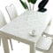 CIEEIN CIEHT Tovaglie Tovaglia in PVC Vetro morbido Piatto di cristallo Copertura di protezione per mobili Bianco argento Dimensioni 90 * 160cm