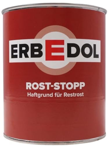 ERBEDOL | Schutzgrundierung | Rost-Stopp | rotbraun | 0,75 l | Lackierung | kratzfest | wetterfest | stoßfest | Schlepper | glänzend | universal | Aufbereitung