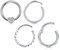 AceFun Knorpel Ohrringe Creolen 16G 10mm Helix Daith Tragus Piercing Schmuck 4 Stück Edelstahl CBR Klapp Clicker Septum Ring Ohr Piercing mit CZ