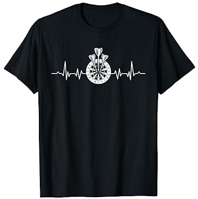 Dartspieler Herzschlagdesign Geschenk T-Shirt