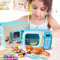 Kingsport Kids Microwave Oven Kitchen Play House Toy With Led Lights & 6 Colors Clay Burger, Sausages, Fries Appliance Toy For Boys Girls Pretend Food Play Maker Kitchen Playset For Children 3+ Above