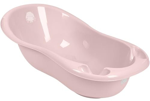 KikkaBoo Bañera para Bebé HIPPO 101 cm, Portátil y Cómodo, Tapón de Drenaje, Fácil de Limpiar, 0+ Meses, Bolsillos de Almacenamieto, Rosa