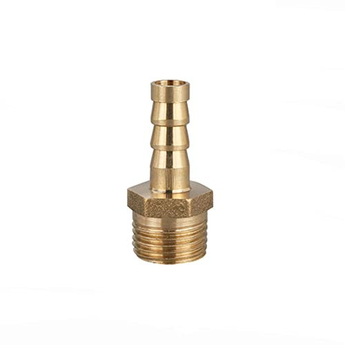 1 Stück BSP Schlauchanschluss Messing Stecker Fitting G 3/8x8mm, Schlauch Barb Schwanz männlich BSP Außengewinde Adapter