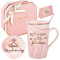 Not A Day Over Fabulous Mug,Birthday Gifts for Women,Ceramic Marble Coffee Mug Funny Pink Gift Set Ideas for Her Wife Mom Daughter Sister Aunt Friends Coworker,Mothers Day Gifts 14 oz (Pink)
