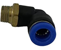 Raccordo Innesto rapido pneumatico a L per tubo 10 mm filetto 1/4 - Conf.15 pezzi
