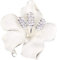 Broche Broche fleurs broche avec créé pour femmes, broche blanche de mariée, corsage, corsage en artificiel, broche blanche, broche de fleur