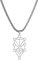 Amaxer Sephirot Kabbale Arbre de Vie Collier pour Hommes Vintage Amulette Hurlé En Acier Inoxydable Bijoux Cadeaux Pendentif Collier (Argent)