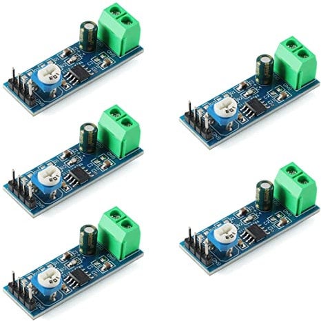 5pcs LM386 Mono Audio Amplifier Module 20 Times AMP Solo 5V-12V 10K Adjustable