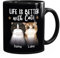 SpecialMe® Tasse Katze personalisiert (1-3) mit Namen Geschenk Katzenbesitzer Katzenmama Katzenpapa Katzenmotiv schwarz standard