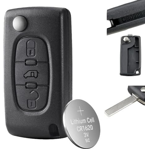 3 Buttons Citroen C3 Picasso CE0523 Dispatch Van Key Peugeot Expert Partner Key Shell Toyota Proace Car key Fiat Scudo Key Fob CR1620 Battery HU83Blade