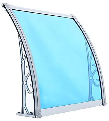 pensilina Tettoia per porta d'ingresso 60x60cm 120x100cm Tenda da sole per esterni, copertura per finestra, policarbonato di plastica rigida in alluminio fisso, per tettoia da giardino, tett