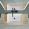sogood® Plan de Vasque en Bois 50x120cm Meuble sous Lavabo Plan Lave Mains avec 2 Supports en INOX