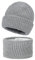 MASOCIO Ensemble Bonnet Echarpe Enfant Garcon Fille Bebe Hiver Chaud Packs Bonnet Écharpe Snood Tour Cache Cou Garçon Bébé 3 4 5 6 7 Chapeau 2-8 Ans Gris (Taille Fabricant M)