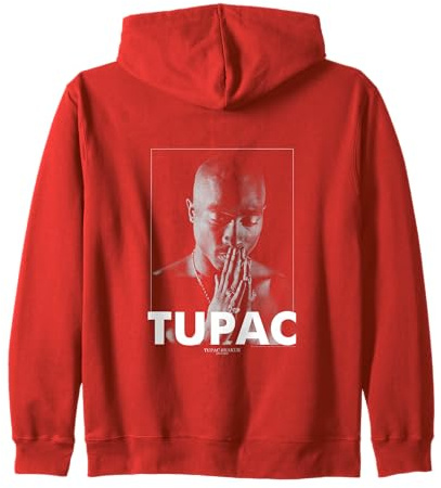 2Pac Hip Hop Rap Music Praying by Rock Off Felpa con Cappuccio