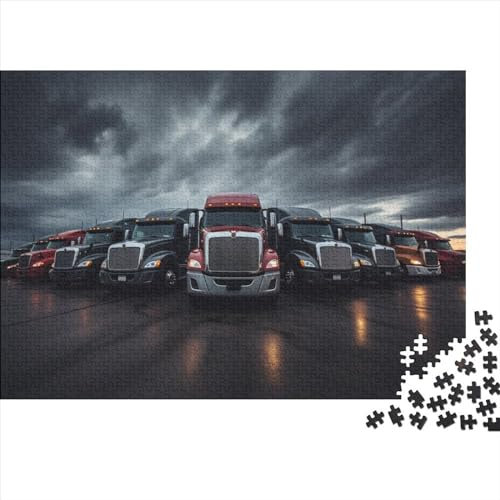 LKW-Puzzle für Erwachsene, Lastwagen, 1000 Teile, Holzpuzzle für Kinder ab 12 Jahren, anspruchsvolles Spiel, 1000 Teile (75 x 50 cm)