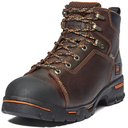 Timberland PRO Men's Endurance 6 Inch Steel Safety Toe Puncture Resistant Industrial Work Boot, Briar Brown, 10.5W