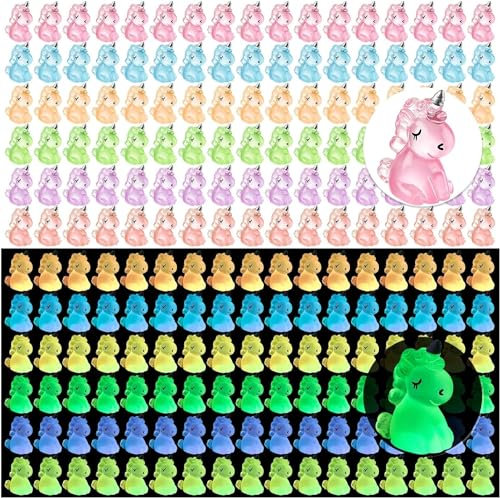 SYOZPXY Mini-Einhorn-Statue, Kunstharz, leuchtendes kleines Einhorn, Mini-Statue, Miniatur-Einhorn-Statue, für Heimdekoration, Kunst und Handwerk, Landschaftsdekoration, DIY-Dekoration, 60 Stück
