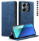 KZB Handyhülle für Xiaomi Redmi Note 13 4G Hülle (Nicht für 5G) Premium Leder Klappbar Tasche Flip Case Magnet Kartenfach Standfunktion Klapphülle Schutzhülle für Redmi Note 13 4G - Blau