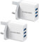 Amoner 15W USB Charger Plug 5V/2.4A 2Pack Triple Port UK Mains Fast Charger, Power Charging Adapter for iPhone 14/13/SE/12/11/XS/XR/X/8/7/6, Galaxy S23/S22/S21/S10/S9, Fold Z/Flip, Xiaomi