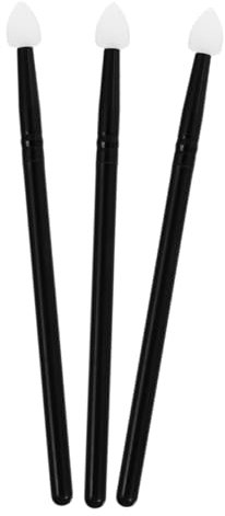 Healeved Pinceau Estompeur pour Fard à Paupières 3pcs en Aluminium et Silicone Léger, Doux Peau, Maquillage Yeux pour Mariage et Performance