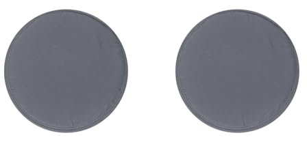 Factorys 2er Set Stuhlkissen rund 30cm Sitzauflage Waschbarekissen rutschfest & gemütlich für Stühle Indoor Outdoor Sitzkissen (Dunkelgrau)