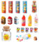 17 Stück Wichtel Zubehör Miniatur Essen und Trinken Miniatur Puppenhaus Zubehör Küche Kinder Puppenhaus Lebensmittel 1/12 Food Süßigkeiten Weihnachten Miniatur Ornament
