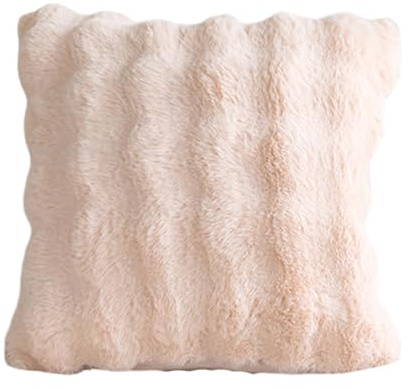Psdndeww Cuscino in morbida pelliccia sintetica 3D, per divano e comfort