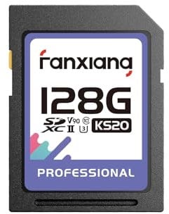 fanxiang UHS-II SD Card 128GB, U3, PSLC V90 SDXC Memory Card – Up to 300MB/s, Pseudo SLC Technology, 8K-UHD Video Recording, for Professional Photographer, Drone Enthusiasts, Videographers