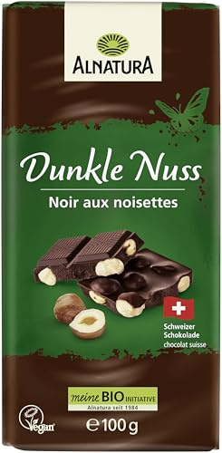 Alnatura Bio Schokoladentafel Dunkle Nuss, 100 g