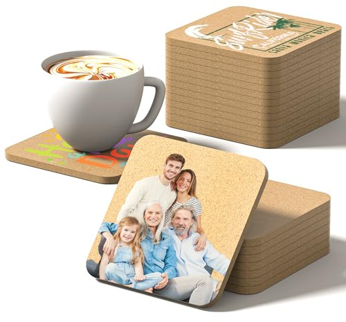 30-100 pièces de sous-verres personnalisés, impression UV en couleur complète, personnalisation de logo photo texte, sous-verres en liège pour bar résistants à la chaleur et antidérapants pour