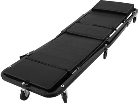 RVIFY hocker mit Rollen Garage Creeper Sitze 48 Zoll 2 in 1 klappbare Rollmechaniker-Creeper-Rolle mit Lenkrollen Rollhocker