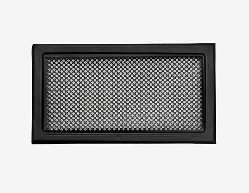 Rejilla de Ventilación Negra RAL9005 – Rejilla Metálica Perforada de Acero Galvanizado, Recubrimiento en Polvo Texturizado, Difusor de Calor Chimenea, Ventilación por Convección. (33 x 18 cm)