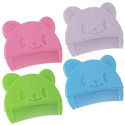 WRITWAA 4pcs Silicone Comb Boy Girl Brush Soft Bath Brush Cradle Cap Shampoo Scalp