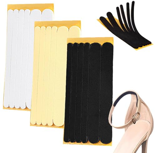 TRKETK 9 Pcs Sheets Shoe Strap Cushion, Adhesive Heel Liners Insert Heel Grips Shoe Pads Stop Slipping Straps Foot Protectors Anti Slip Sling Back Grips for Men Women Ladies Liners High Heels