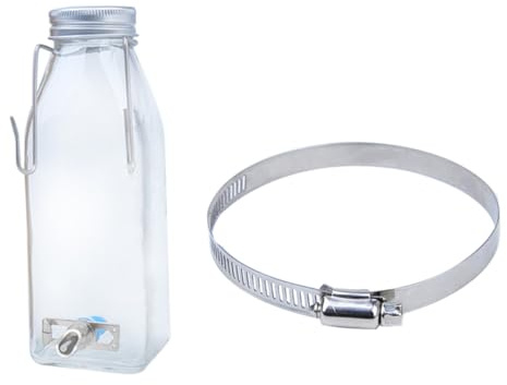 ERINGOGO Kaninchen Trinkflasche Aus Glas 350ml Auslaufsicher Hängend Haustier Wasserflasche Für Hamster Und Kleine Kleintiere