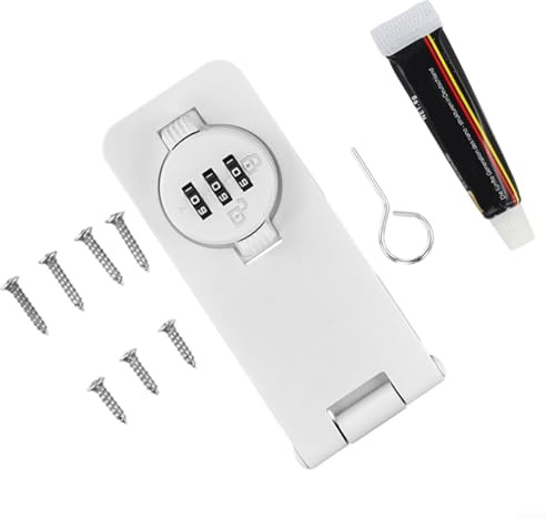 Oniissy Loquet à combinaison pour porte coulissante pour armoire, tiroir, placard, sécurité de chambre – Verrou d'entrée sans clé en alliage de zinc avec fonction de réinitialisation du mot de passe