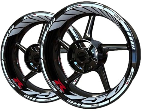 Für S&uzuki Für GSXR 750 Für GSXR750 Motorrad Felgenaufkleber Set Radaufkleber Aufkleber(4)