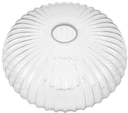 ibasenice Abat-jour Verre Strié Transparent pour Suspension Globe Lumineux Décoratif Remplacement pour Lampes Suspendues et Plafonniers