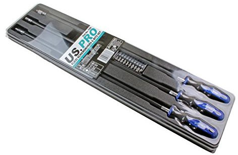 US PRO 3pc Flexi Flexible Screwdrivers & Bit Set, Screwdriver 1595