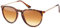 styleBREAKER Damen Sonnenbrille mit ovalen Gläsern und Metallbügeln | Kunststoffrahmen mit UV400 Schutz | Sommerbrille mit Verlauf oder Spiegelglas, Gestell Braun Demi/Glas Braun Verlauf