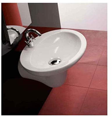 Lavabo suspendu blanc 80 cm Art.y0mr sculptures Hatria