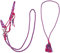 QHP Knotenhalfter Kombi Liberty Set aus Knotenhalfter mit ABN. Zügeln + Halsseil (Shetty, Fuchsia)