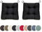 sleepling 2er Set Stuhlkissen, Sitzkissen Eva für Indoor und Outdoor, mit Klettverschluss, 100% Polyester, Made in EU, Maße: 40 (vorne), 35 (hinten) x 38 x 7 cm, schwarz